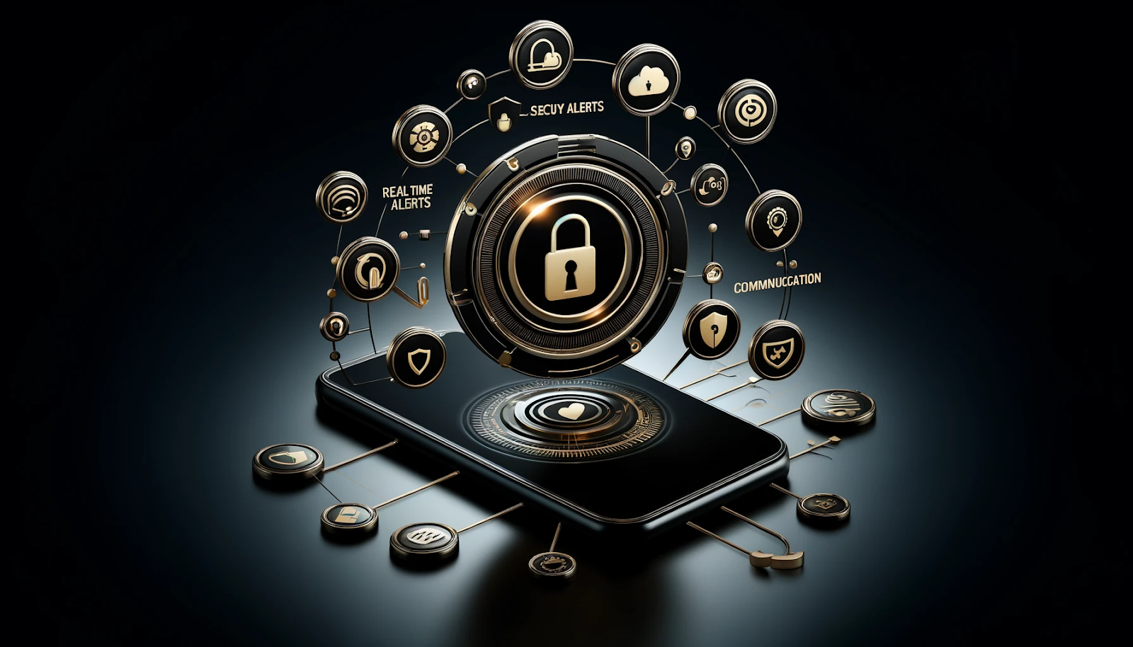 A symbolic representation of mobile security applications' impact on the security industry.  