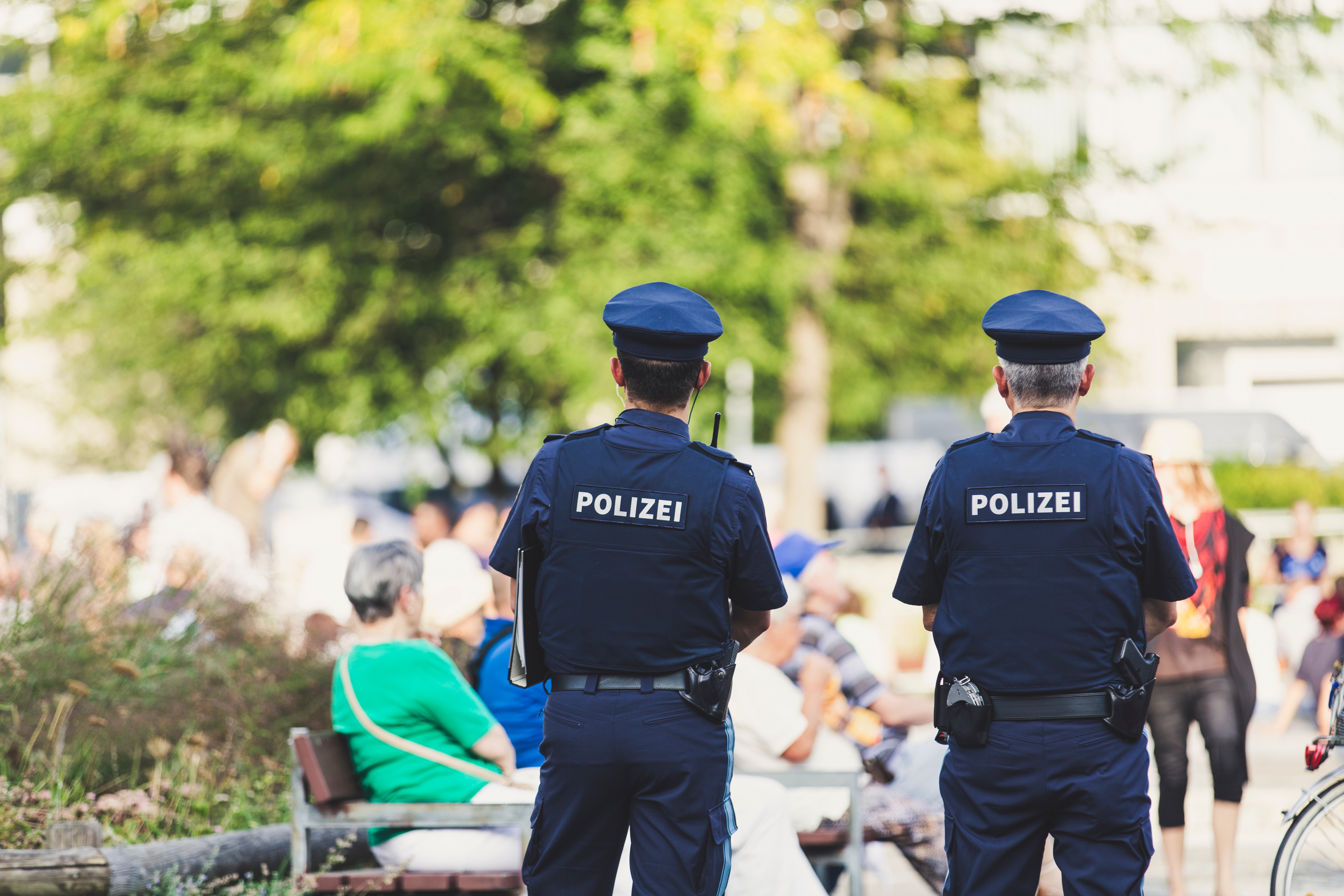 armed security overseeing an event